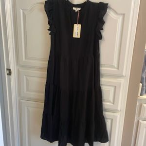 Black tiered dress